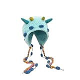 Women's Bomber Aviator Hats - Funny and Ear Warm for Autumn and Winter (Blue)