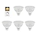 Aiwode Dimmbar MR16 GU5.3 LED Lampe,Warmweiß 2700K 600LM,5W Ersetzt 50W Halogenlampe,DC12V RA85,120°Abstrahlwinkel,5er Pack.