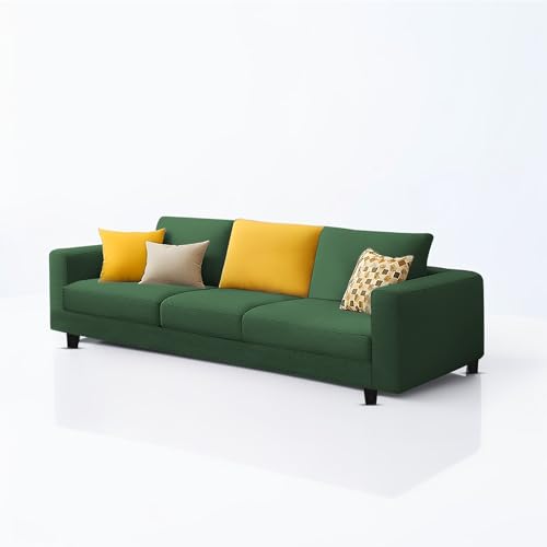 Image of Casaliving Minta 3+2 Seater Sofa Set for Living Room (Green Colour Fabric) Premium Fabric Sofa