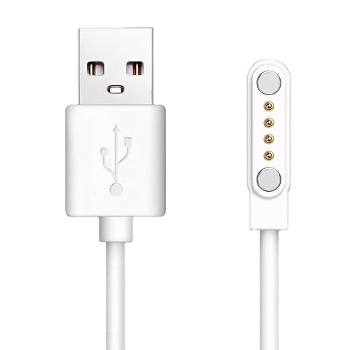Compatible with AYATAHA Smart Watch Charger, 4 pins Magnetic USB Charging Cable Replacement Charger Compatible for AYATAHA LT49 Kids Smartwatch (White, for AYATAHA LT49 kid watch)