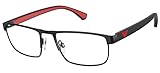 montura armani exchange Sin Polarizar Emporio Armani Gafas de Vista EA 1086 Matte Black Red 55/19/142 hombre
