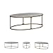 Signature Design by Ashley Korajane Oval Coffee Table with Tempered Glass Top, Faux Marble Finish, Steel Frame, 48