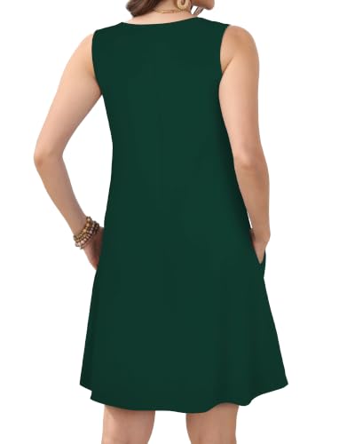 Image of JOLIGAL Womens Summer Dresses Casual Sleeveless Tshirt Sundress Beach Cover Up with Pockets Loose Tank Dress 2026