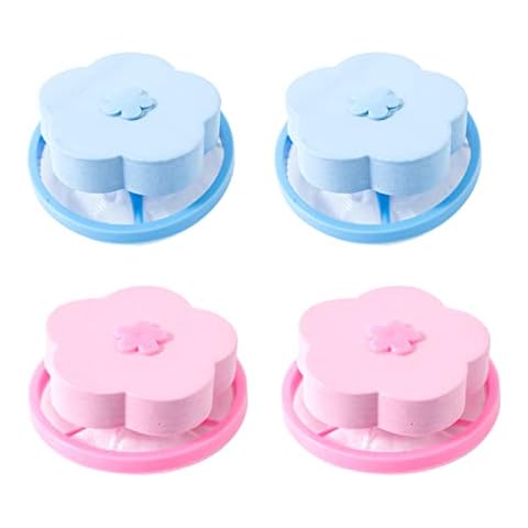 4 Pcs Washing Machine Hair Catchers Reusable Washing Machine Filter Bags V Shape Floating Lint Mesh Bags for Washing Machine Cover