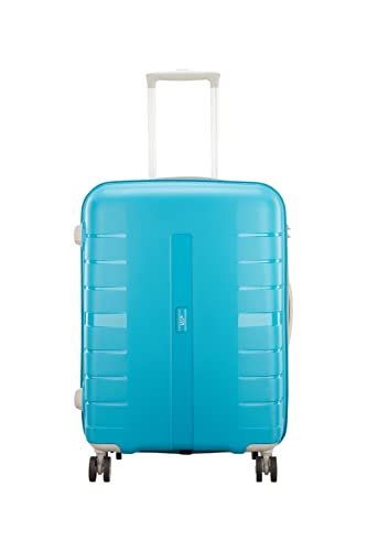 Image of VIP Voyager Pro Ultra Strong Polypropylene Hard Sided Check-in Carry-On Luggagespinner Dual Wheels with Ergonomic Grip Handle (Medium, 67Cm, Blue)