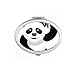Chinese Panda Bamboo Traditional Art Pattern Mirror Portable Fold Hand Makeup Double Side Glasses