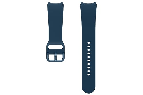 Image of SAMSUNG Galaxy Watch 6, 5, 4 Series Sport Band with T-Buckle Closure for Active Men and Women, FKM Smartwatch Replacement Strap, One Click Attachment, Medium /Large, ET-SFR94LNEGUJ, Indigo