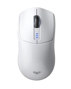 AULA SC580 Gaming Maus Kabellos, 2.4GHz/USB-C/BT Wireless Gaming Mouse, 12000DPI, 6 Programmierbare Tasten, Kabellose Maus für PC/MAC Gamer(Weiß)