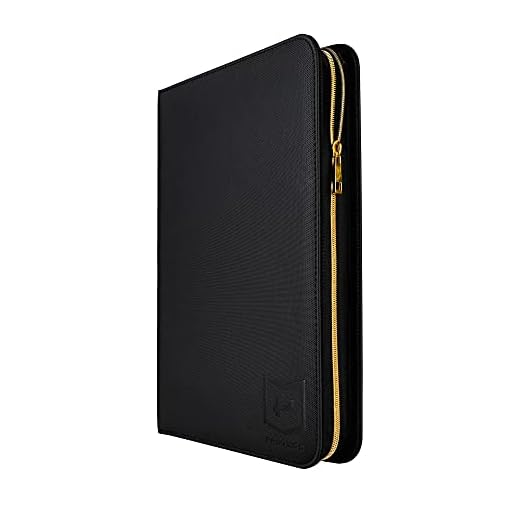 PROTEGO Ultimate 9-Pocket Zip Binder | Trading Card Album | Side Loading Pockets, Black