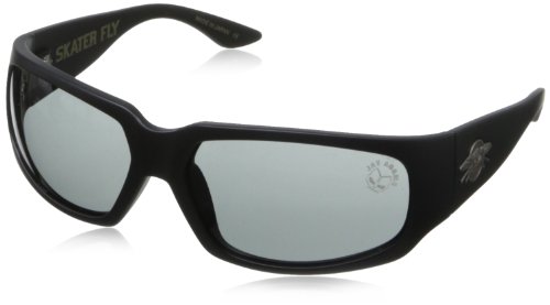 Black Flys Skater Fly Wrap Sunglasses, Matte Black, 62 mm