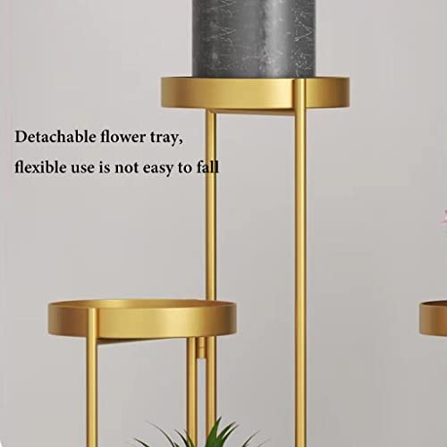 Support à plantes moderne 3 niveaux structure métallique hauteur 89 cm - 4