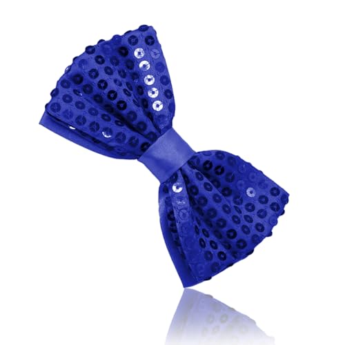Image of Sequin Bow Ties for Men, Sparkling Mens Bow Tie for Prom Recital | 4.33 inch x 2.75 inch, Pre-tied Men's Bow Tie, Adjustable Strap, Shiny Sequin Surface, Assorted Versatile Hues, for Festival Party