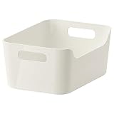 Ikea Rectangular Variera Box (White, 24x17 cm, 9 1/2x6 3/4 Inch), Plastic