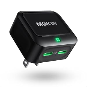 USB C Charger Block 45W, Dual Port Flat Wall Charger Fast Charging Block