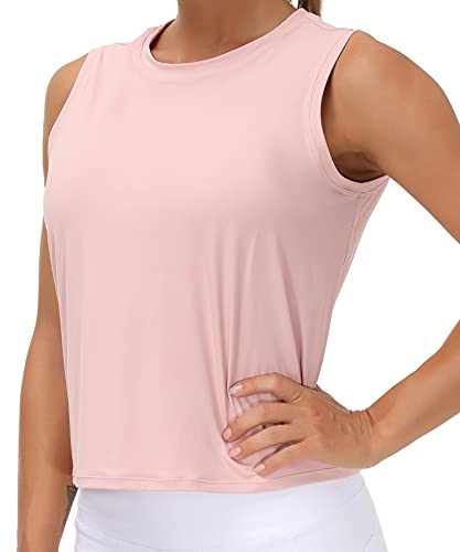 Image of THE GYM PEOPLE Women's Workout Tops in Ice Silk Quick Dry Sleeveless