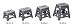 Arregui TB-039-G Taburete Plegable Multiuso, 39 cm de altura, Gris, 39 x...