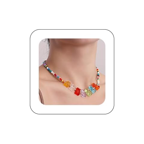 Xduargs Vintage Gummy Bear Choker Necklace Cover