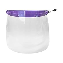 Multi Color Clear Face Shield with Adjustable Headband 10 Shield with 1 Frame Purple