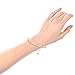 by you Women Fashion Cubic Zirconia Charm Tennis Adjustable Pull String Bracelet Gold Silver Color (Clear Stones 3mm - Gold)
