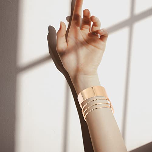 Bracelets ouverts réglables avec structure robuste en lot de 4 pièces