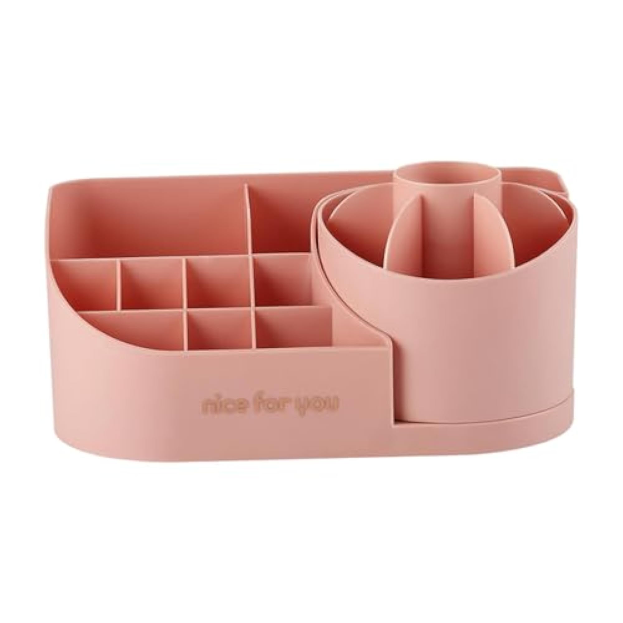 360 Rotating Makeup Brush Holder, Pink