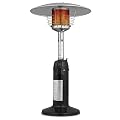 MoNiBloom Portable Patio Heater Standing Patio Floor Air Heater 11000 BTU Floor Standing Heater with Ignition System for Outside Garden Porch Party Deck,Black