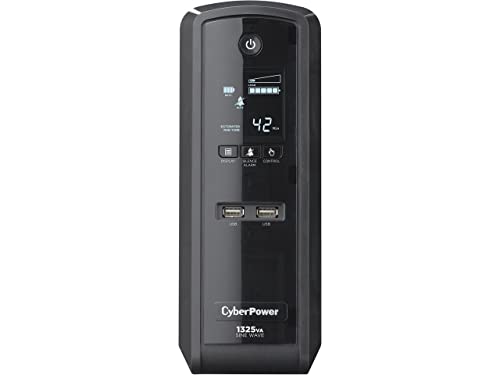 CyberPower GX1325U 1325 VA 810 Watts 10 Outlets Pure Sine Wave with USB Charging Ports