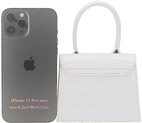 Mini Crossbody Bag for Women Girls Synthetic Leather Flap Purse Styling Top-Handle Clutch Handbag2