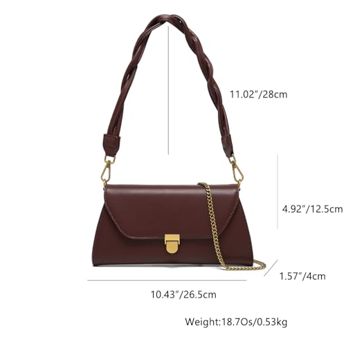 Women's chain woven shoulder bag, cute retro handbag, armpit wallet2