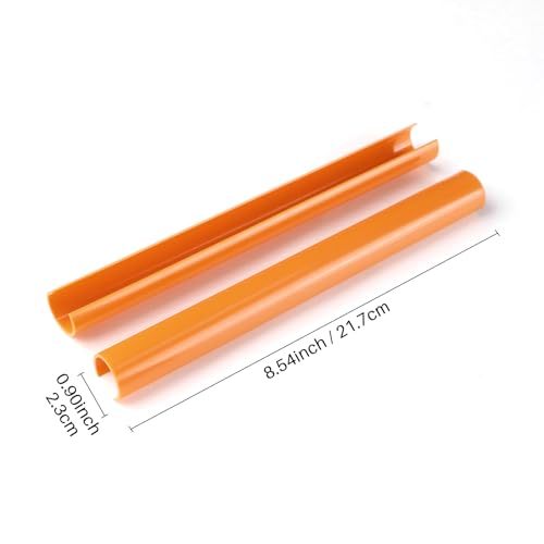 Image of KUNGKIC For 2024 2025 Mustang Grill Inserts Trims ABS V Brace Stripes Wrap Covers Exterior Car Accessories (Orange)