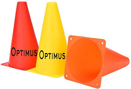 Optimus 6 Inch Space Marker Cones Set of 3 - for Football, Cricket, Soccer, Hockey, Field Agility Exercise, Sports Training (B08LD2PYZK) Amazon Price History, Amazon Price Tracker