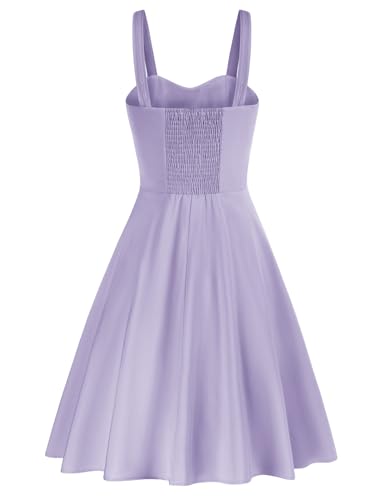 Image of Belle Poque Vintage Floral Dress for Women 2026 Summer A-line Sleeveless Flowy Midi Elegant Wedding Guest Cocktail Dress