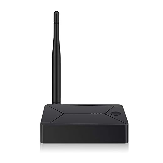 TAIKOIN Bluetooth Audio Transmitter with Antenna, Bluetooth 5.0 Audio Transmitter 3.5mm AUX Coaxial Optical Fiber Jack Adapter Black