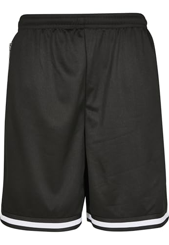 Urban Classics Premium Stripes Mesh Shorts Pantaloncini, Nero (Black 00007), 56 (Taglia Produttore: Medium) Uomo