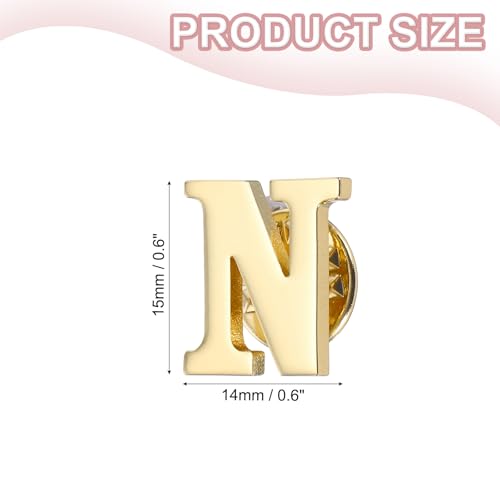 Image of PATIKIL Letter Lapel Pins, Initial Alphabet Collar Pins Letter Brooch Pins for Women Men Shirt Dress Suits