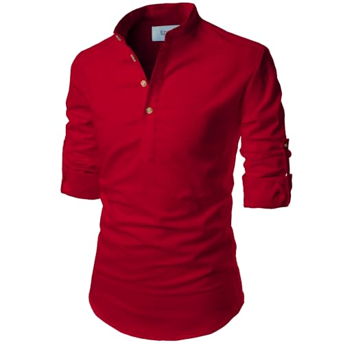 Image of Men's Full Sleeve Beige Color Cotton Blend Spread Slim Fit Shirt Style Kurta for Men and Boys