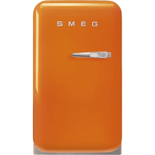 Smeg, FAB5LOR6 Réfrigérateur Minibar Vintage une Porte, 34L, Charnières à Gauche, Froid Statique, 2 Clayettes Réglables, Porte-Bouteilles et Éclairage...