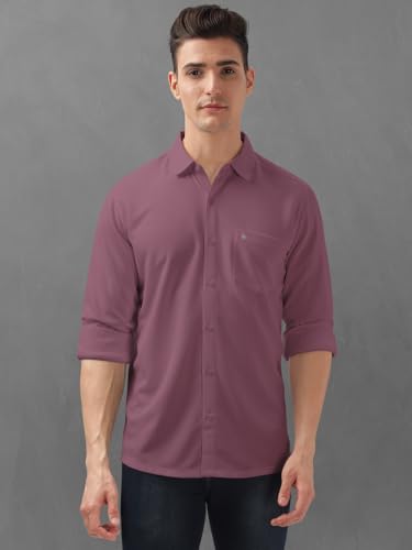 Image of BULLMER Trendy Regular Fit Solid Full Sleeve Causal Shirt for Men.