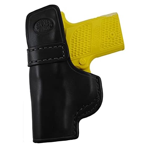 Stoner IWB Black Leather Holster Compatible with Sig Sauer P938 W/Crimson Trace Laser Guard Right Hand Cover
