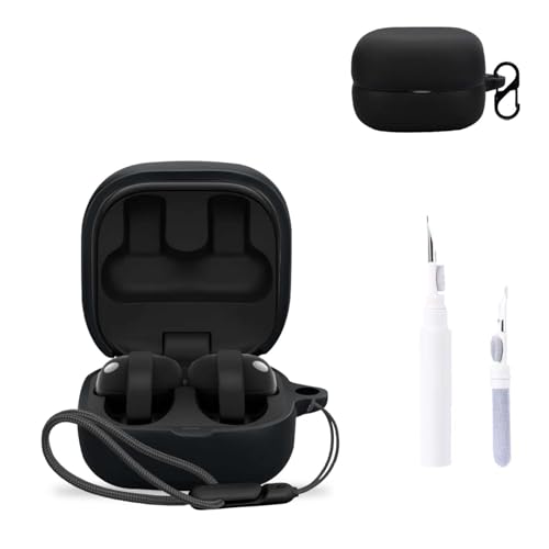Sony LinkBuds�N���b�v�P�[�X�J�o�[�ANOUKAJU �C���z���ی�J�o�[(�J���r�i+�X�g���b�v+�N���[�j���O�y���t��)�����h�~�A���h�~�A�ϏՌ��ASony LinkBuds�N���b�v�p�P�[�X(�u���b�N)