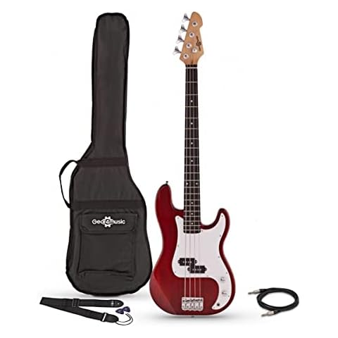 Gear4music Bass Guitar LA with Gig Bag Cover
