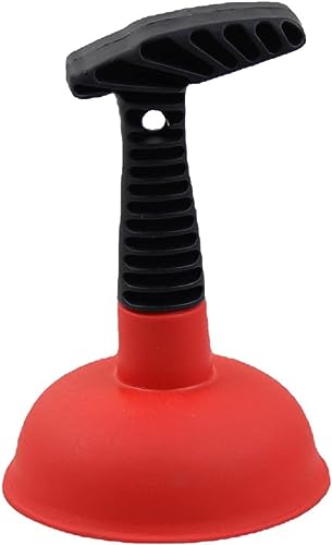 Lonimia Sink Plunger Easy to use Mini Plunger with Short Handle Small Unclogging Tool for Kitchen Sink Shower Bathroom Drains Bath red