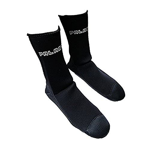 Palantic Black 3mm Neoprene Socks with Extra Warmth Titanium Coating, Medium