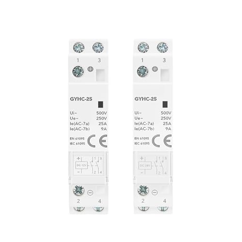 Contacteur 2P 25A 2NC DC12V haute durabilité pour automatisme de précision