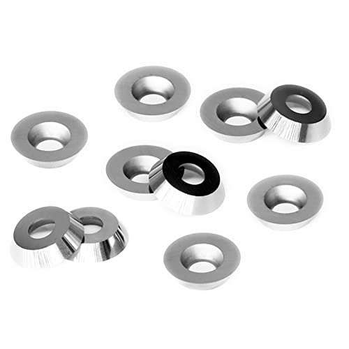 Set de 10 insertos redondos de carburo 15mm para torno de madera miniatura 3
