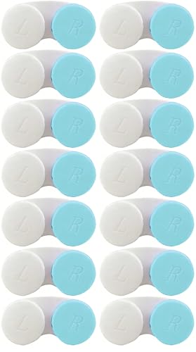 #VerdientProvisionen<br>14er Pack Farbiger Kontaktlinsenbehälter Reise Set Tragbar und Auslaufsicher für Zuhause und Unterwegs (Grün)