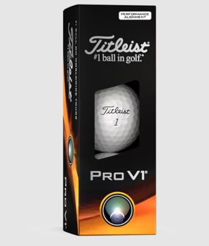 Titleist Pro V1 Golf Balls (White, 3pk, Enhanced Alignment) 1 Sleeve 2023