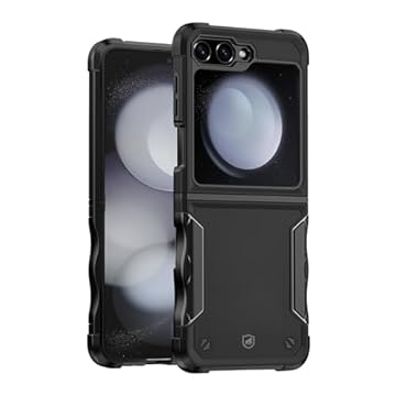 Gshield Capa Case Capinha Armorgear com Lateral Antiderrapante e Proteção Anti-impacto para Samsung (Preta, Galaxy Z Flip 5)