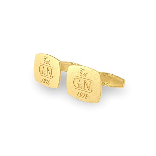 Birthday Gift for Men Custom gold Cufflinks Gift for him birthday Engraved cufflinks Gift idea Men Personalized Gift for Men