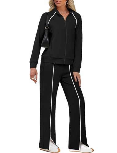 SAMPEEL 2 Piece Outfits for Women Lounge Sets Matching Sets Fall Fashion Clothing Travel Airport Vacation Clothes Pant Sets